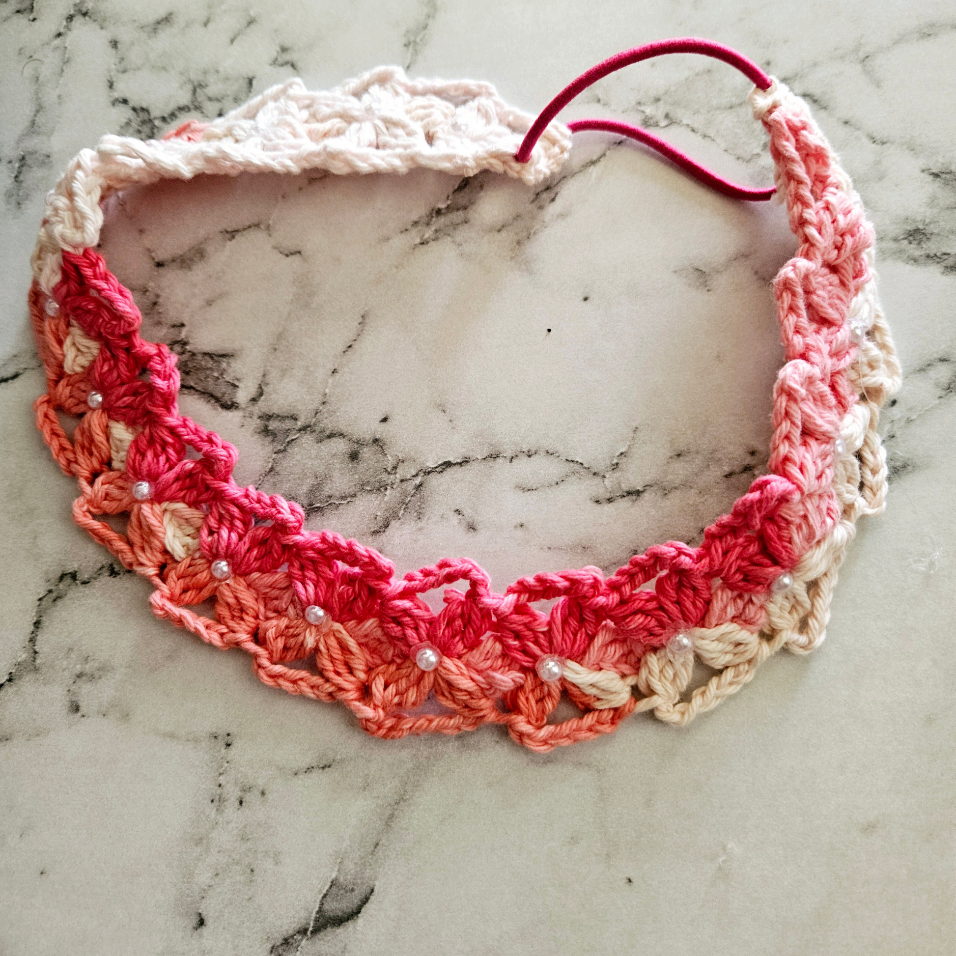 Alice Pink Pearls headband photo