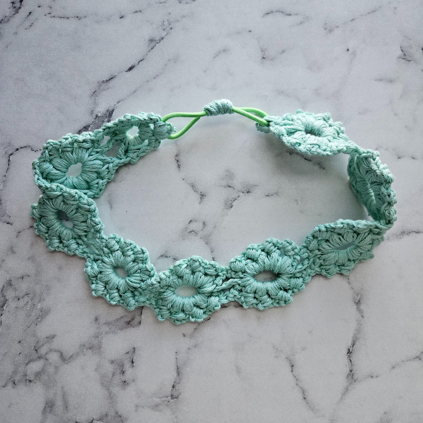 Aqua Aurora Halo Crochet Headband