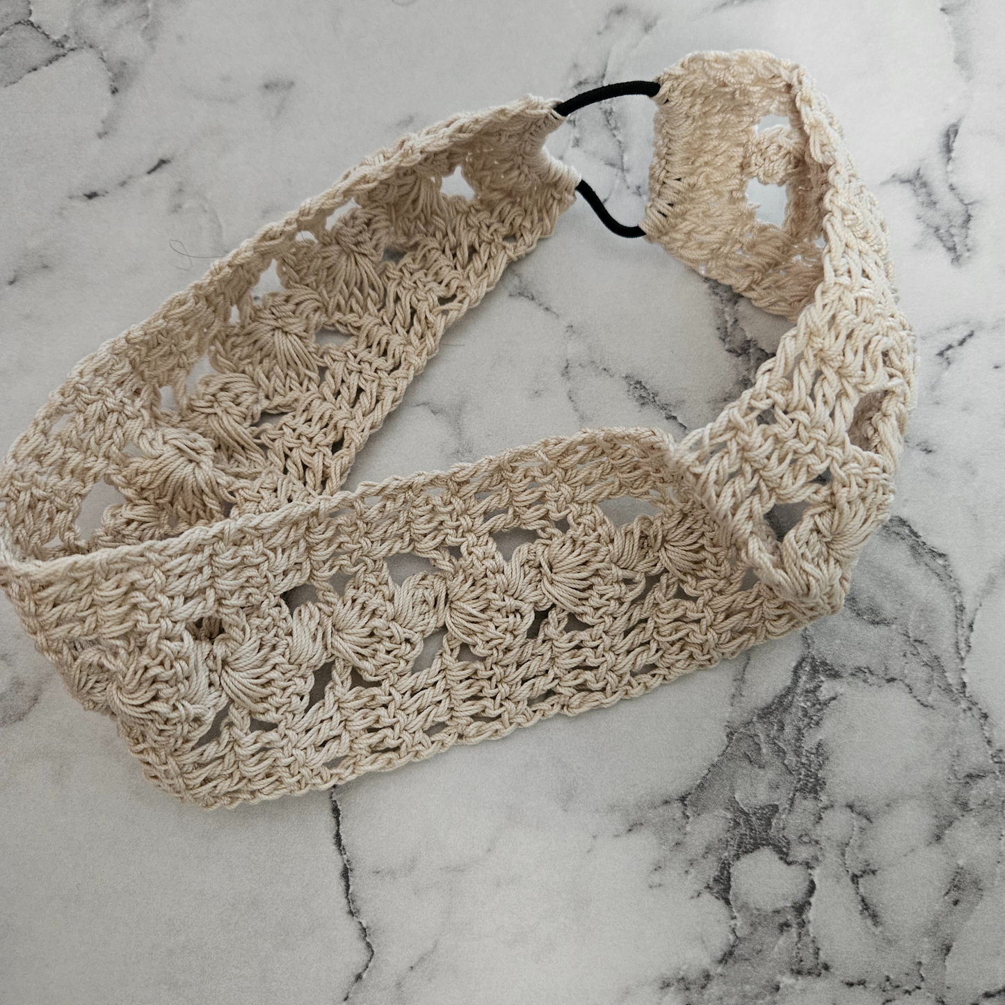 Rita Rosa Shell Wide Crochet Headbands: Coastal Chic