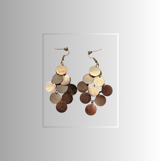 Chandelier Gold Drop Earrings - Elegant and Luxurious Fashion Accessory - Rita Rosa Brazilian Beachwear