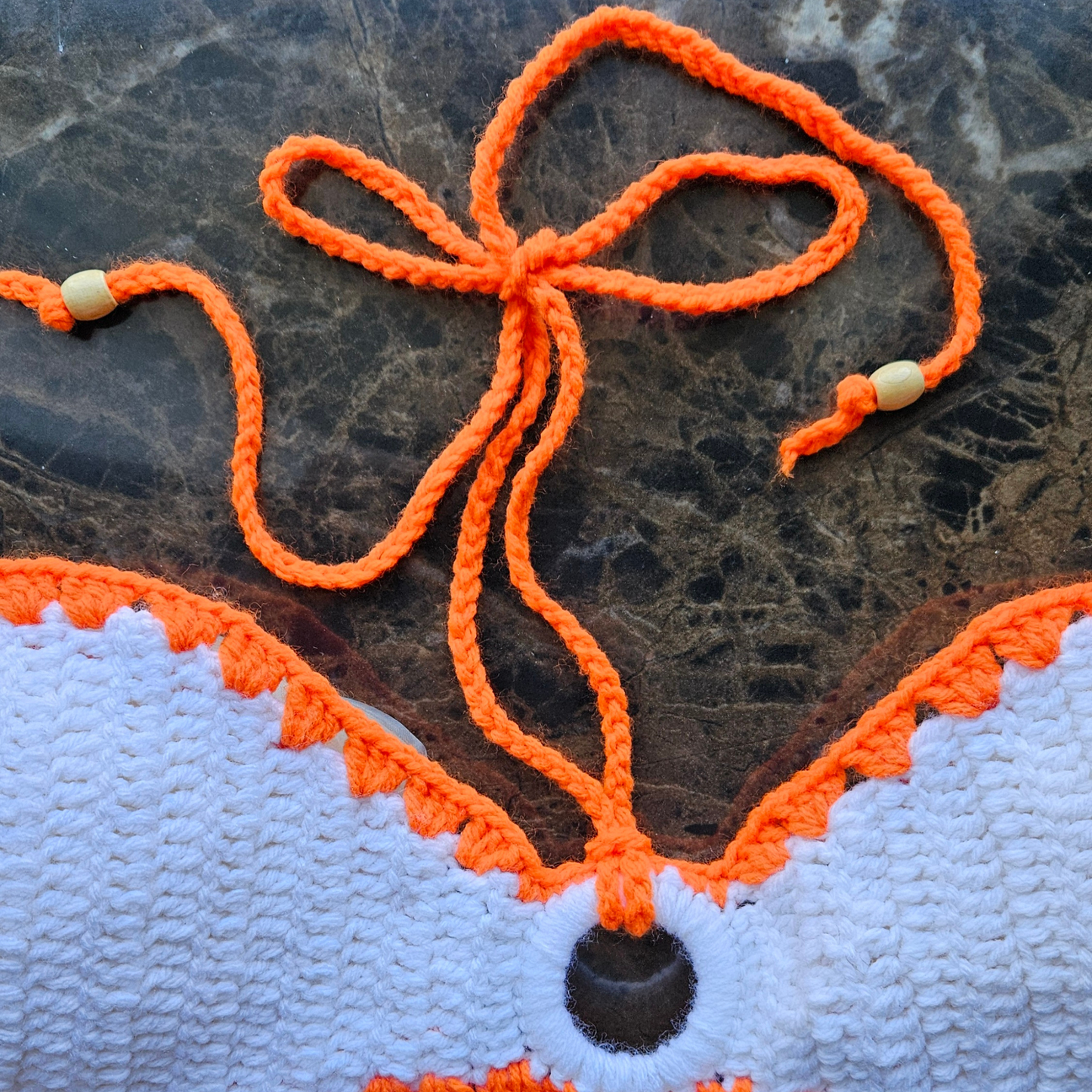 Citrus Crochet Bandeau Top neck strasps