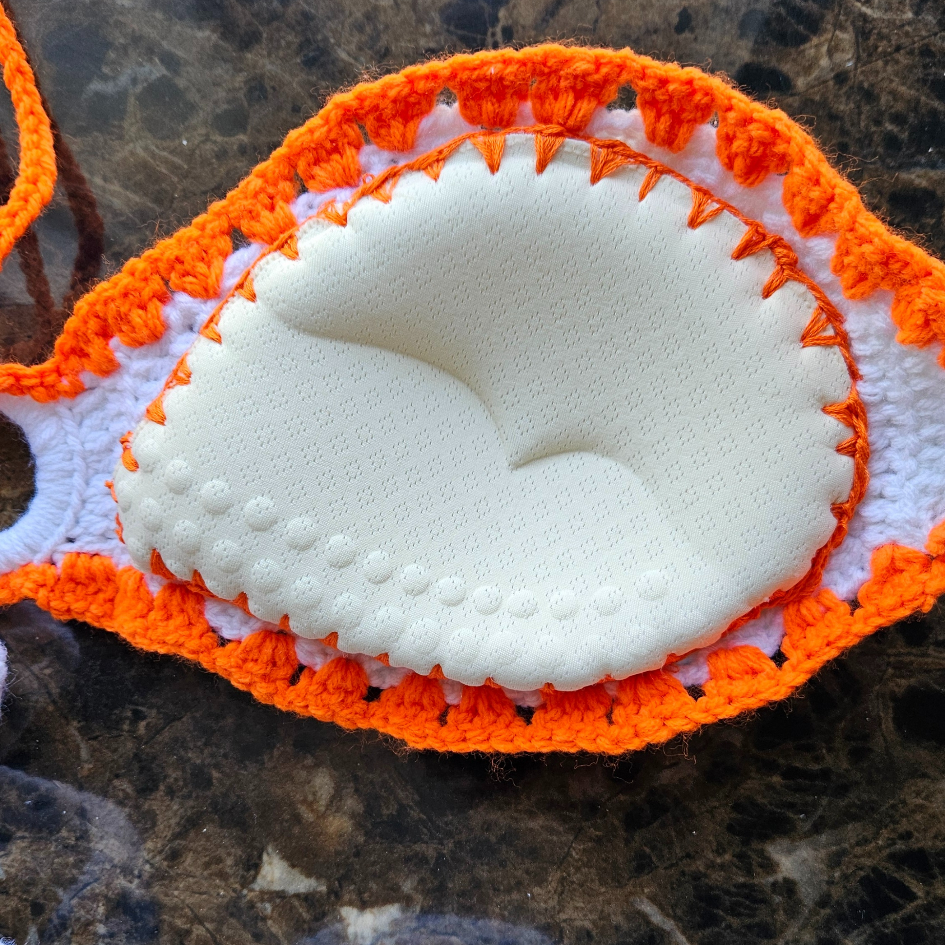 Citrus Crochet Bandeau Top padded cup