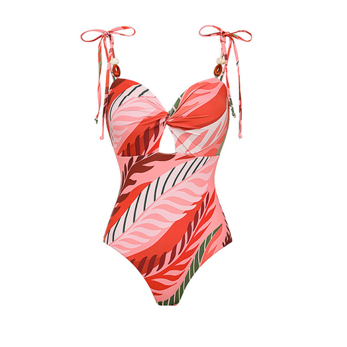Coral Vintage Monokini Swimsuit