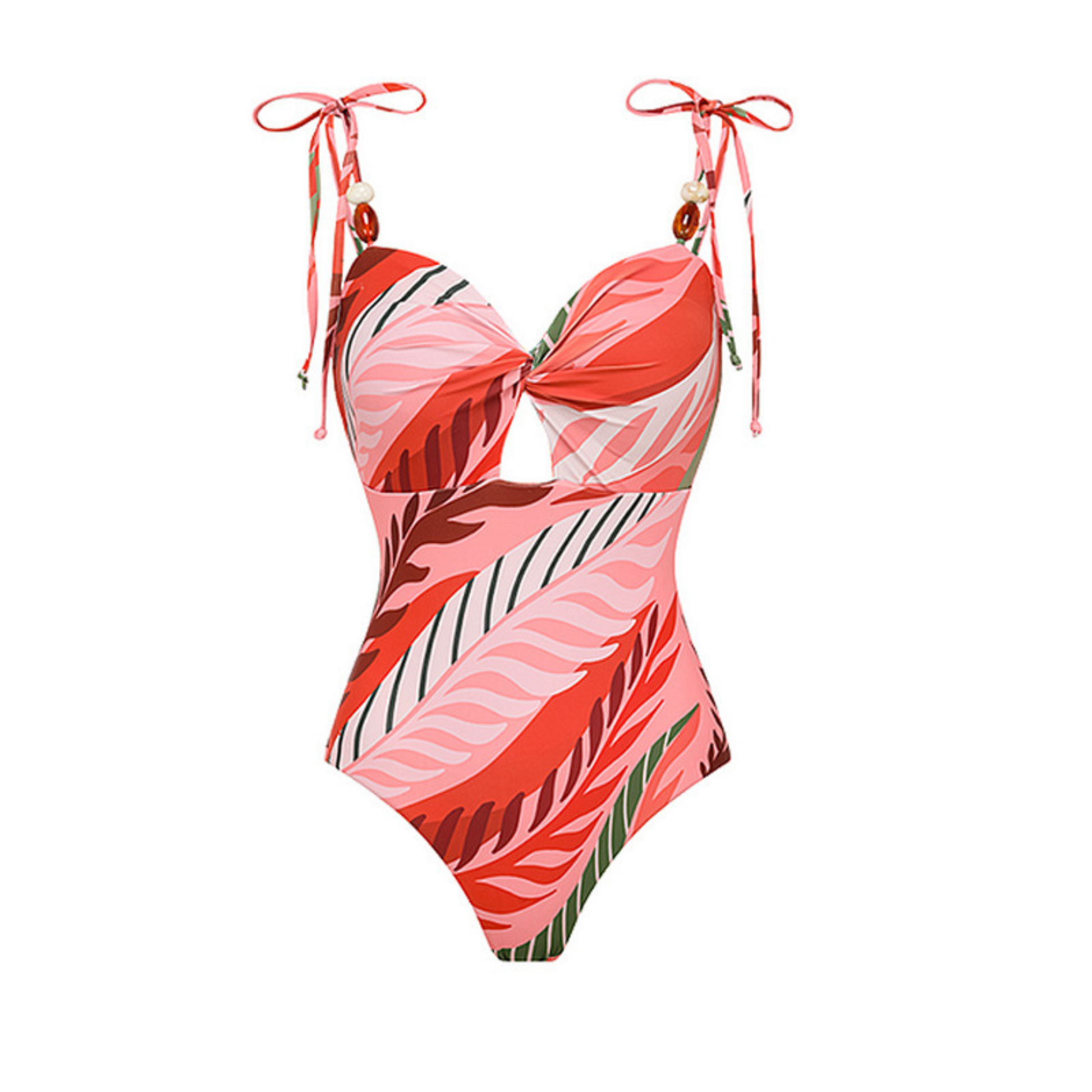 Coral Vintage Monokini Swimsuit