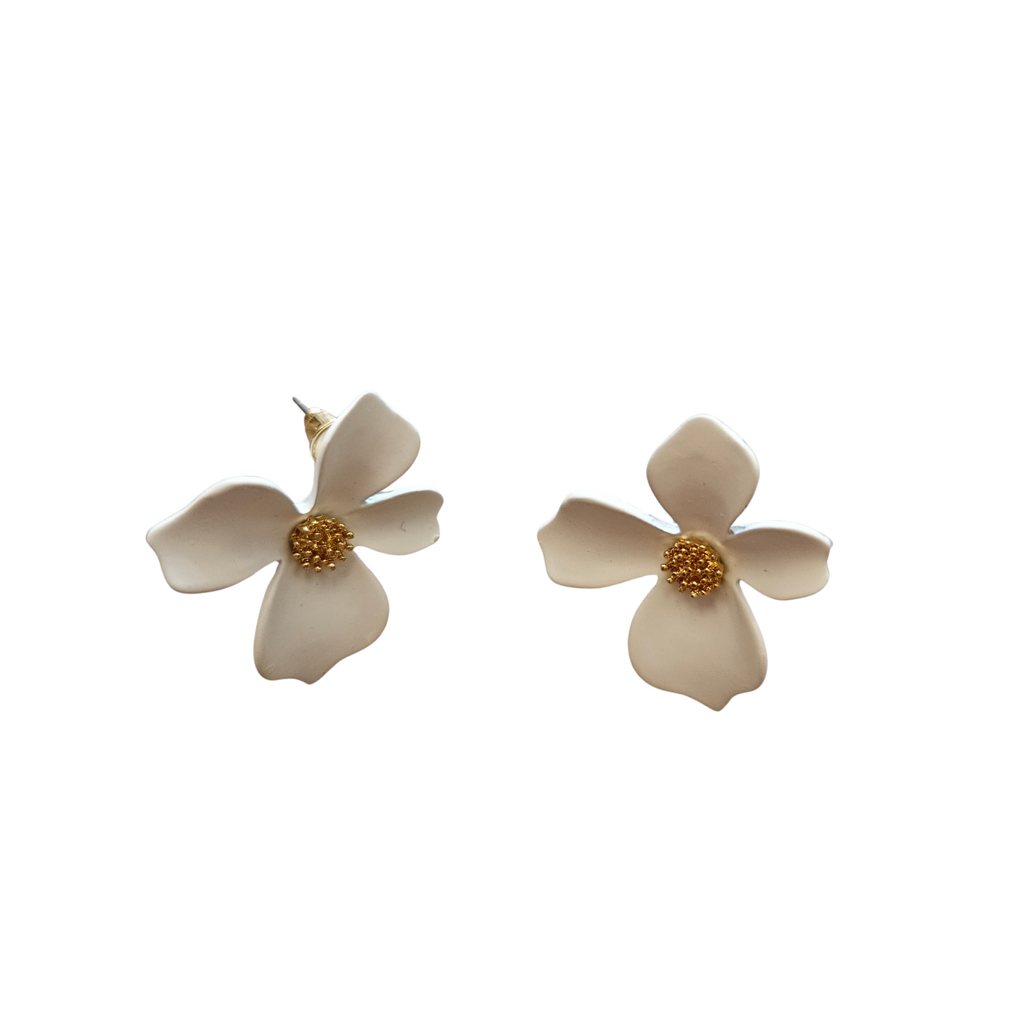 Orchid flower drop earrings