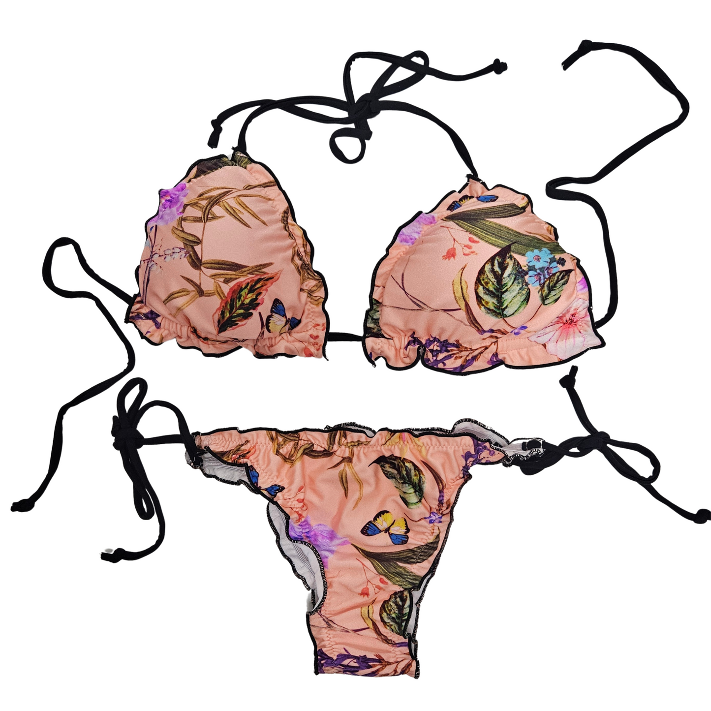 Floral Tie Side Bikini Set