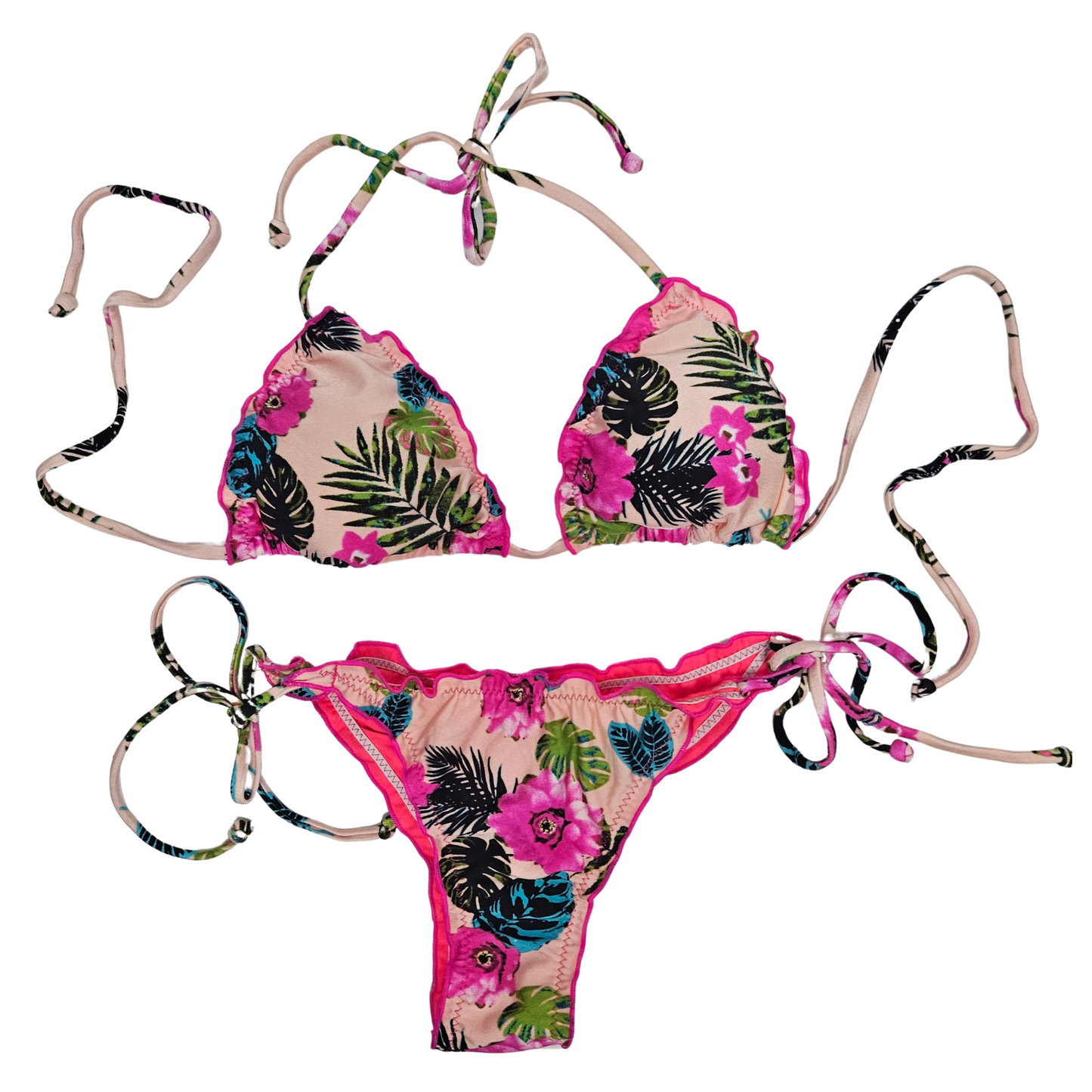 Floral Tie Side Bikini Set