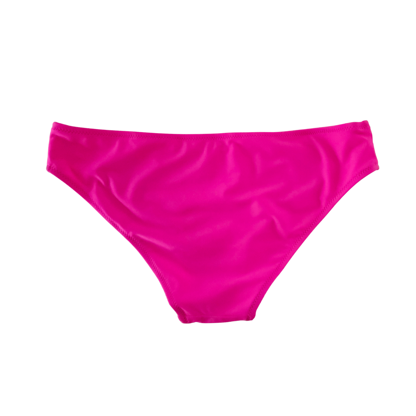 A photo of a two-piece bikini set in pink and gray tones, featuring a tie-neck top with molded cups and wire-free support, and a high-waisted thong-style bottom with a halter design.