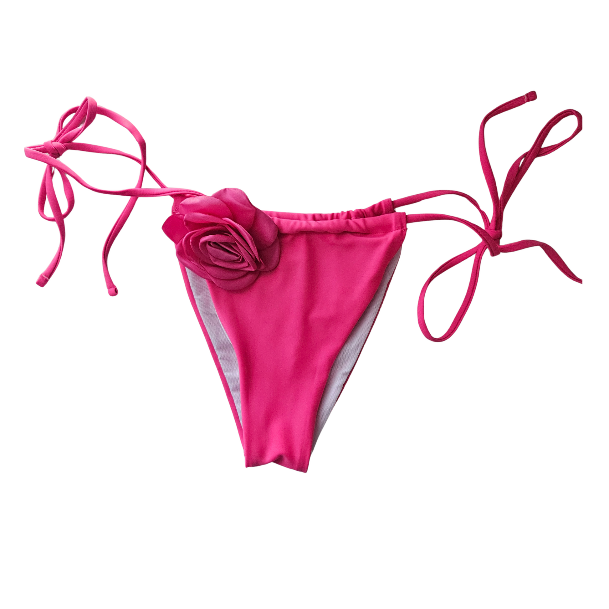 Rosa Charm Strapless 3D Flower Bikini Set bottom front image