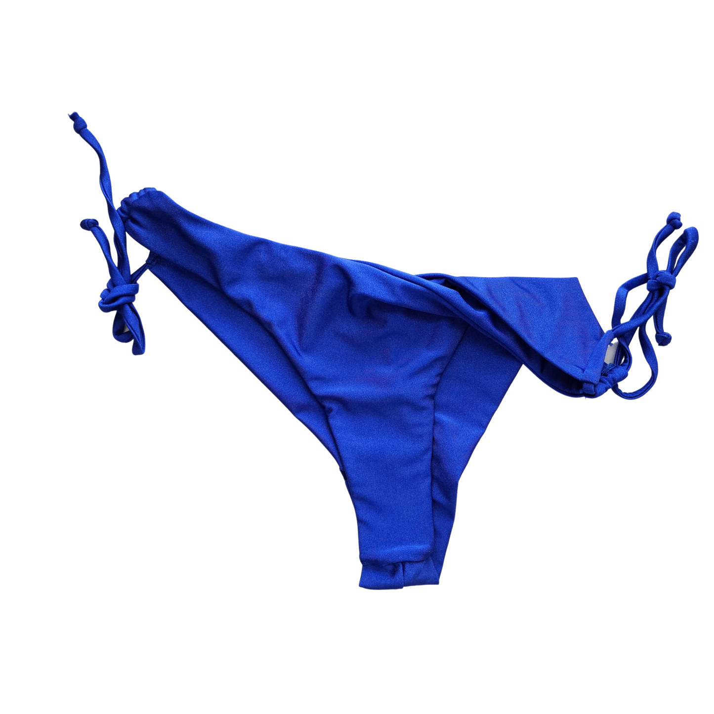 Shiny Royal Blue One Shoulder Two Piece Bikini Set front image