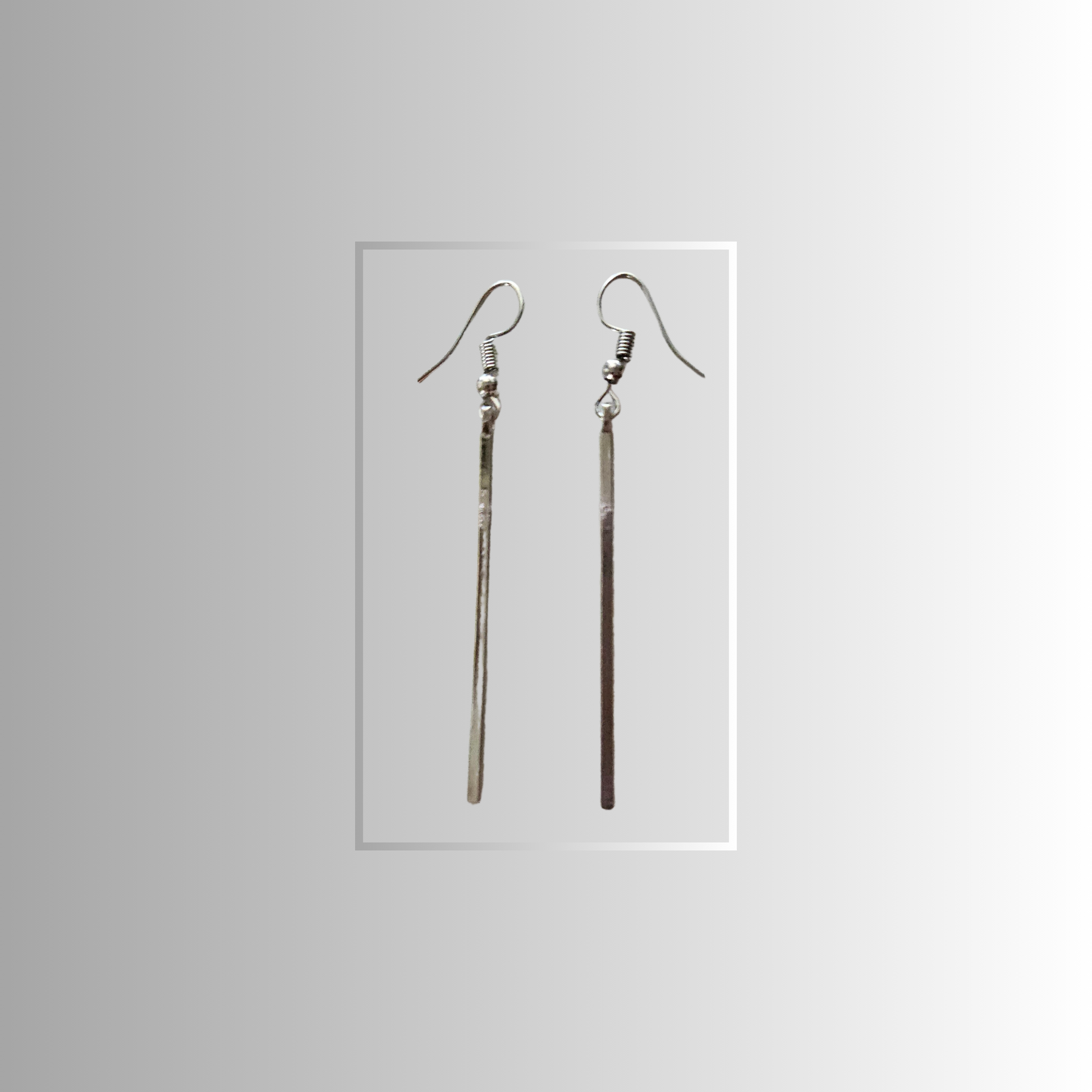 Silver Bar Drop Earrings - Sleek and Contemporary Fashion Accessory - Rita Rosa Brazilian Beachwear