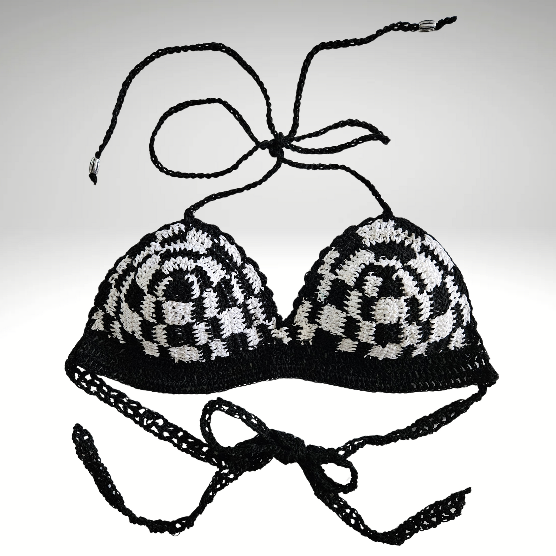 Speed Checker Crochet Cropped Top Front image