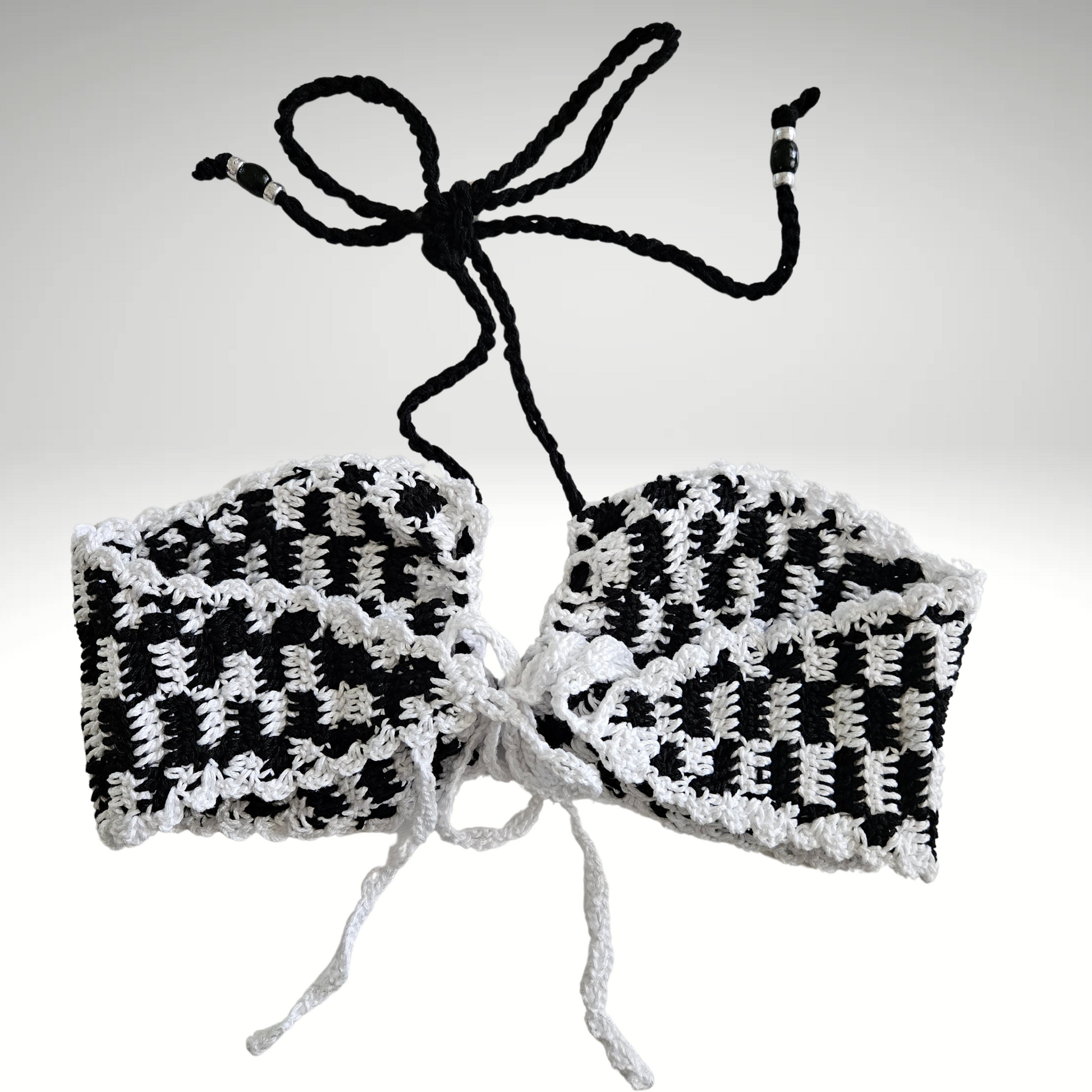 Speed Checker Upside Down Crochet Top back image