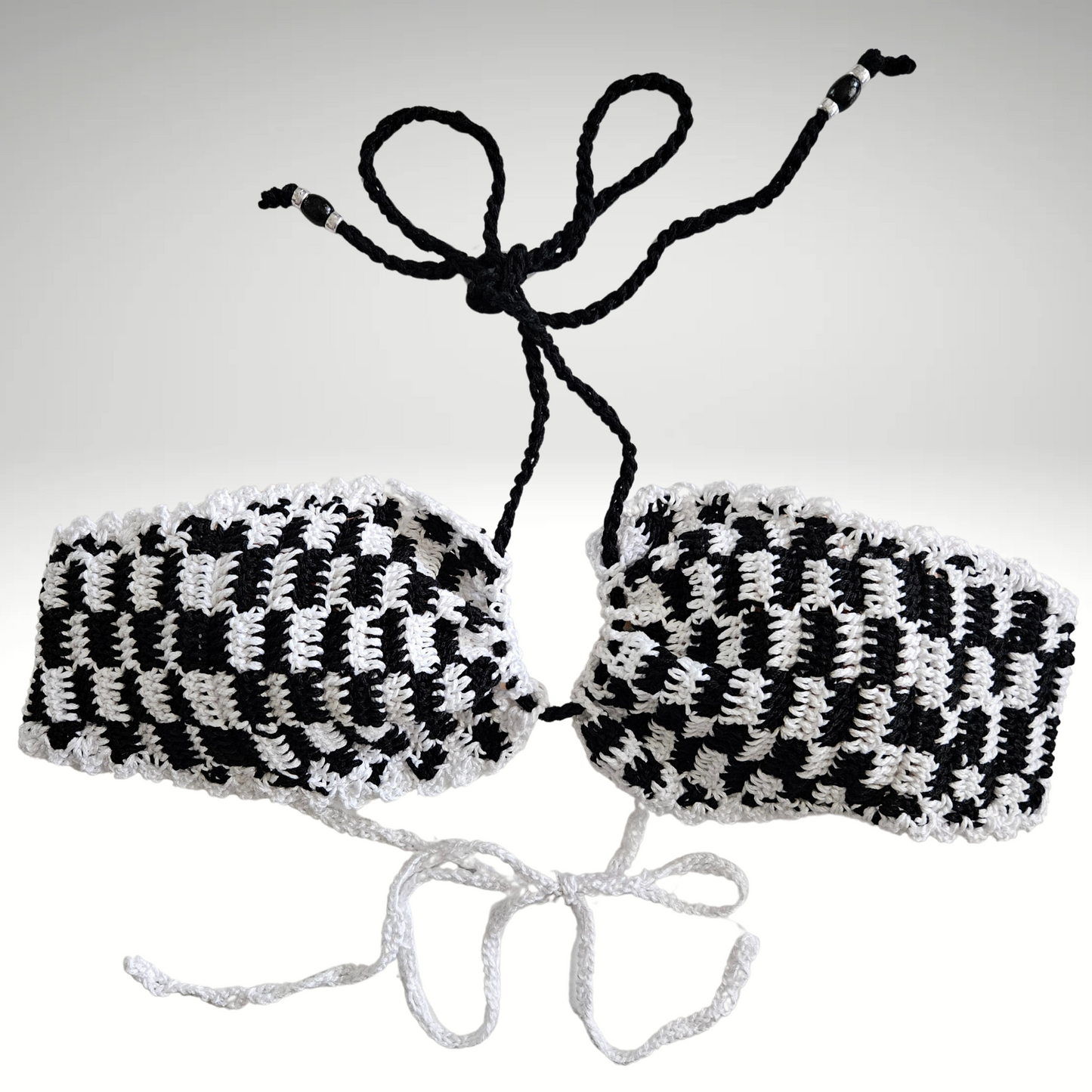 Speed Checker Crochet Cropped Top