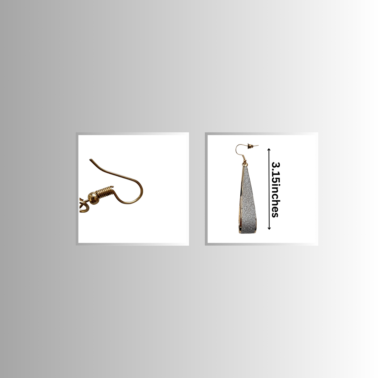 Chic Gold Tear Drop EarringsMeasurements