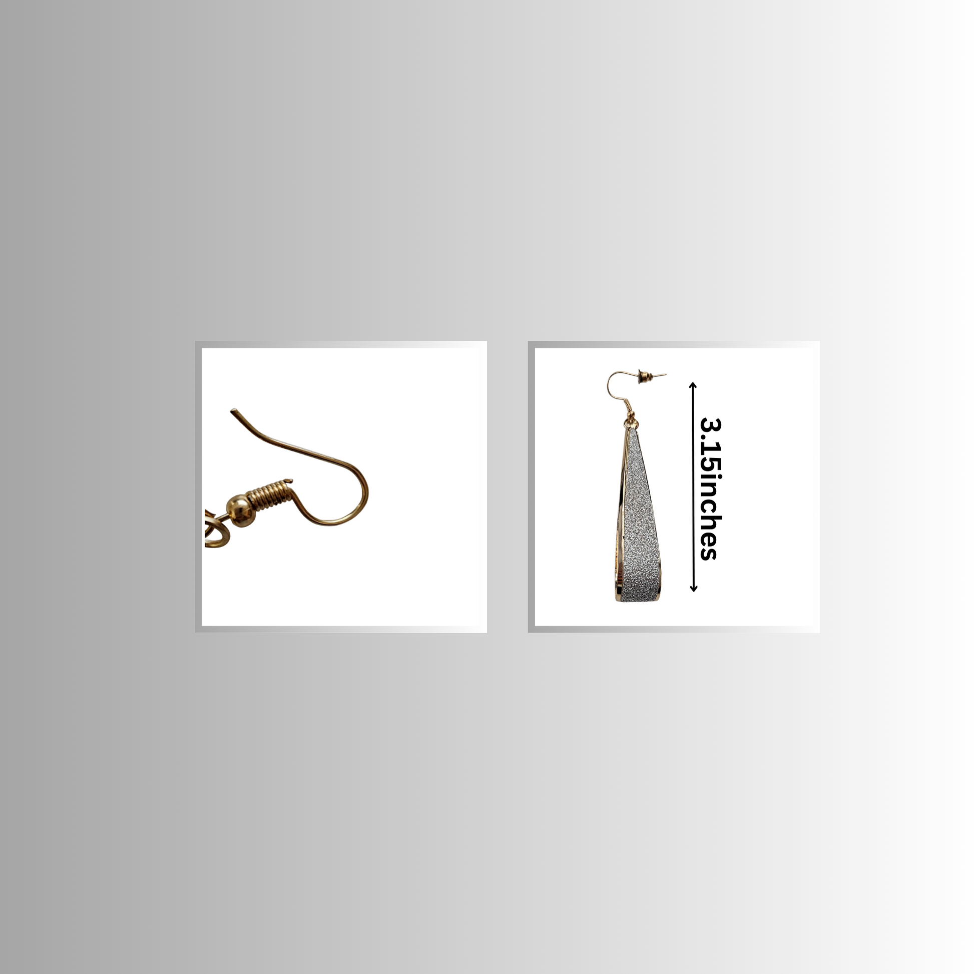 Chic Gold Tear Drop EarringsMeasurements
