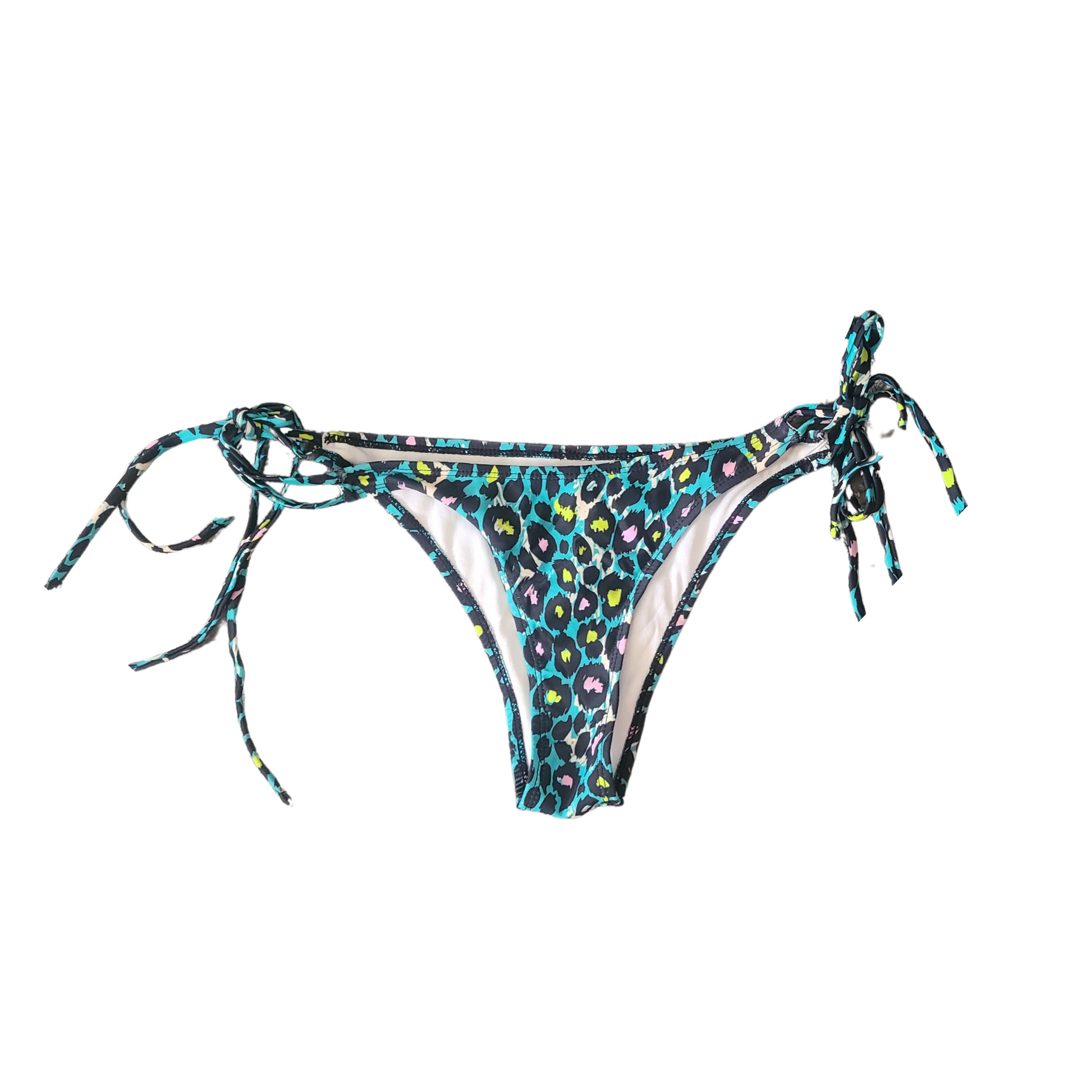 Turquoise Cheetah Bikini Set Turquoise bottom image