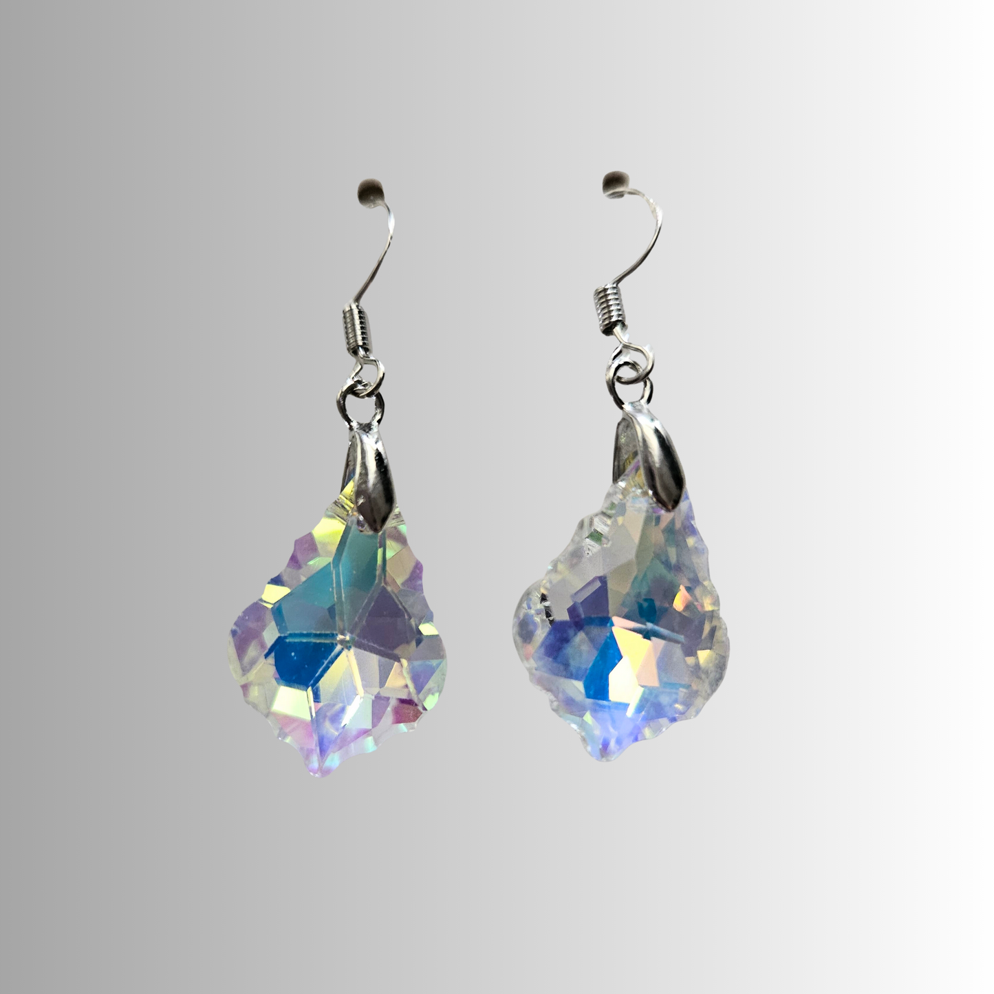 White Crystal Elegance Earrings