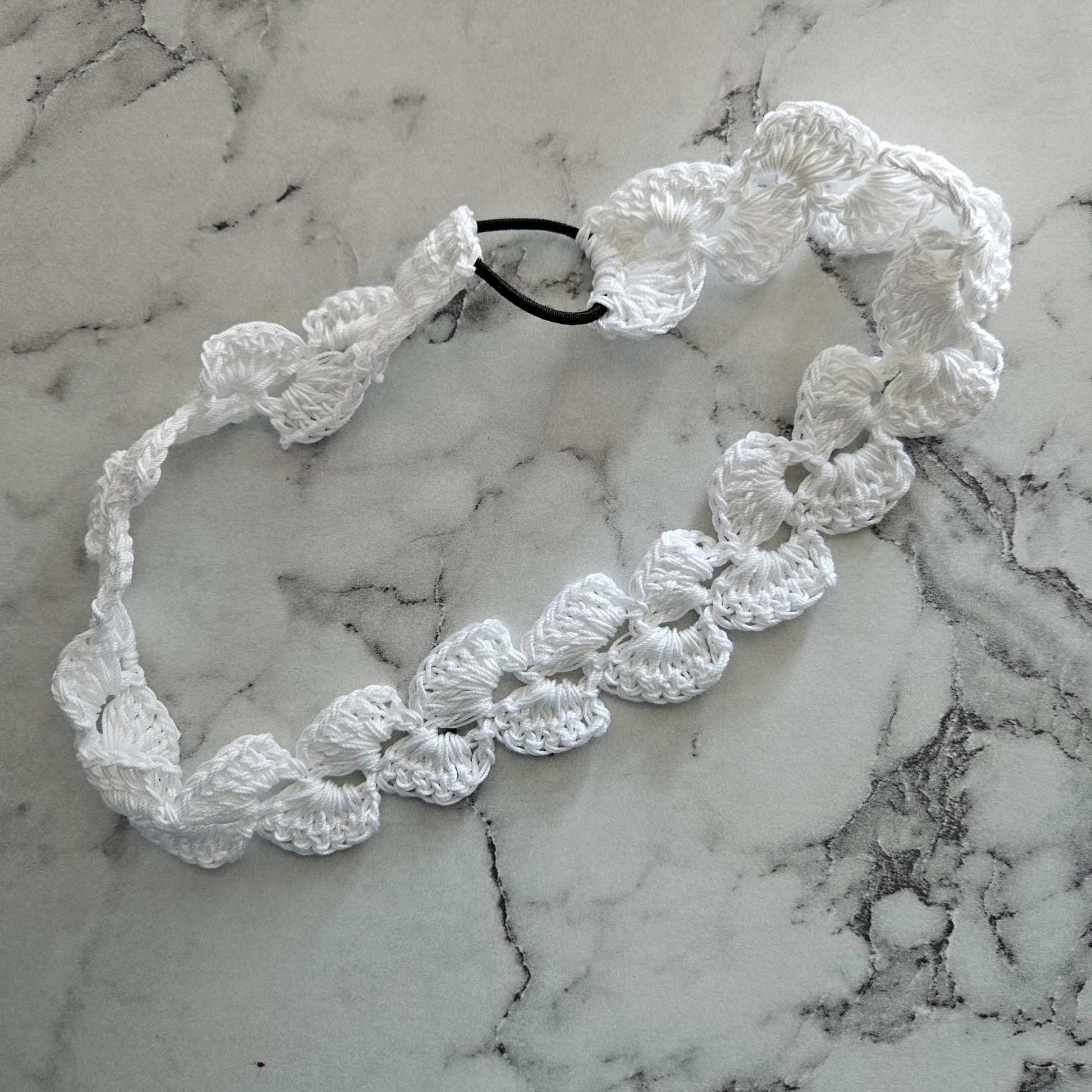 White petal headband photo