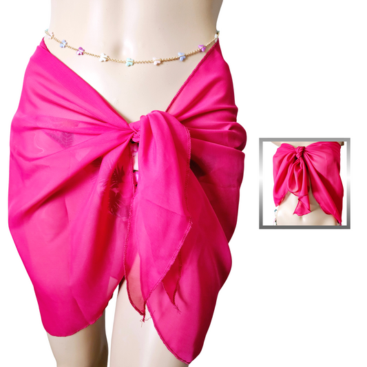 Red Rose Women's Swimsuit Cover Up Sarong Cover-Ups Wrap Skirt