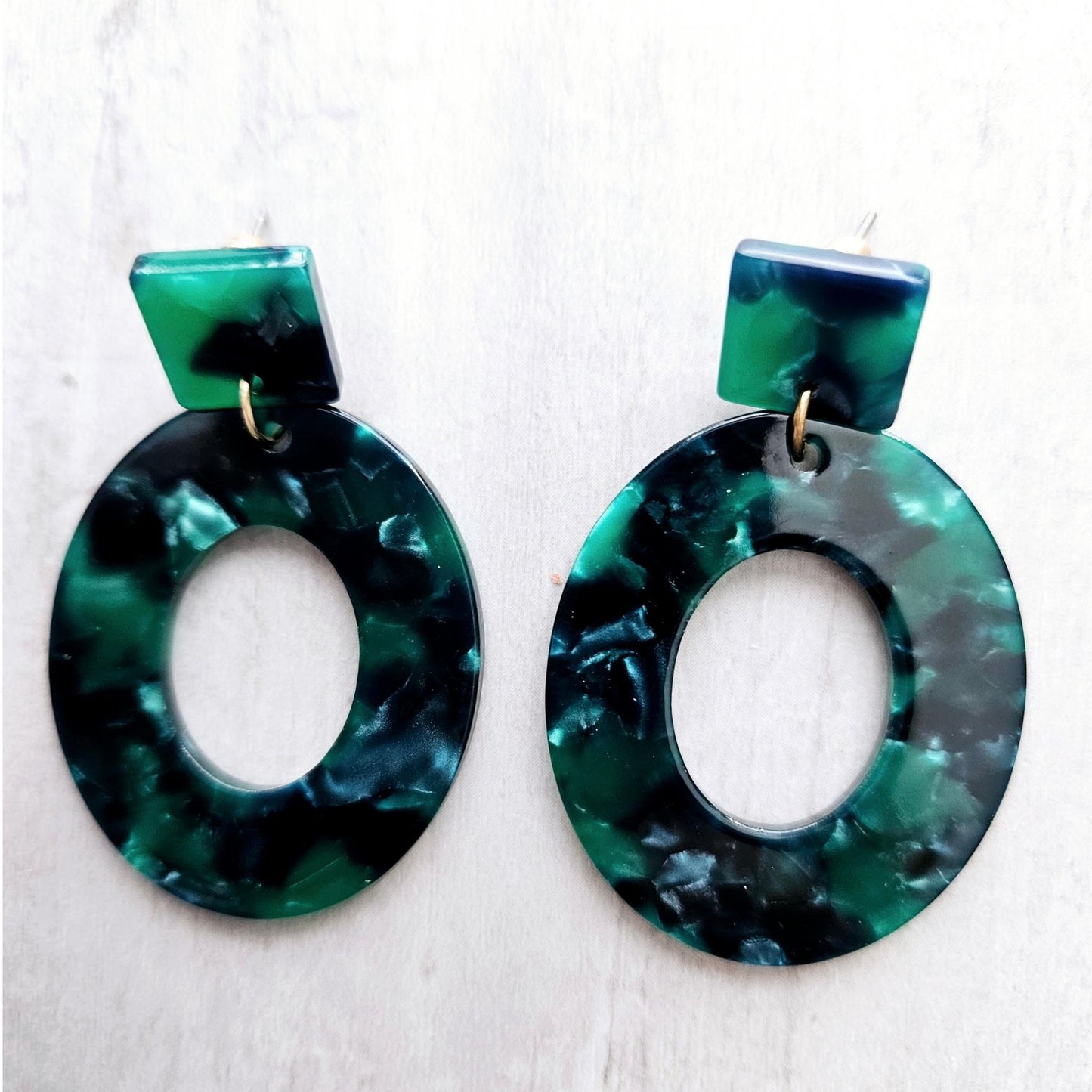 Oval Large Fashion Hoop Earrings