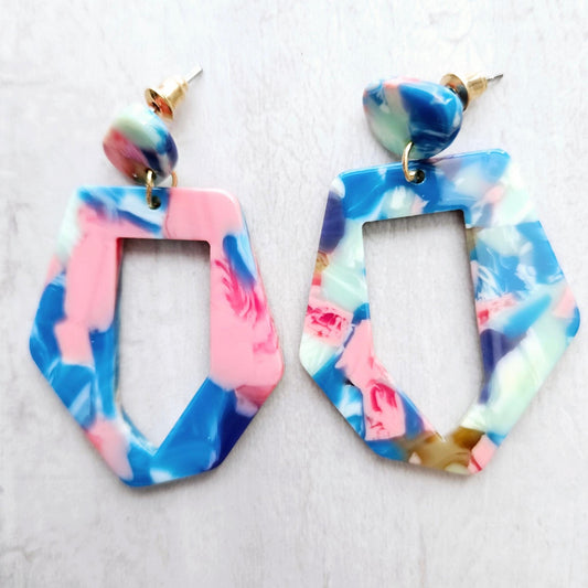 Cotton Candy Acrylic Earrings
