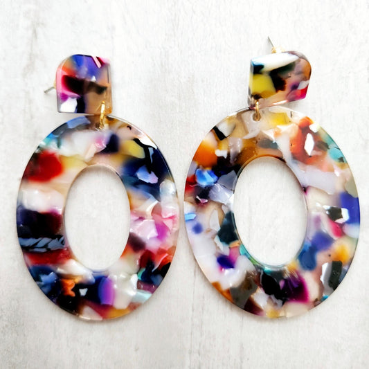 Oval Large Fashion Hoop Earrings
