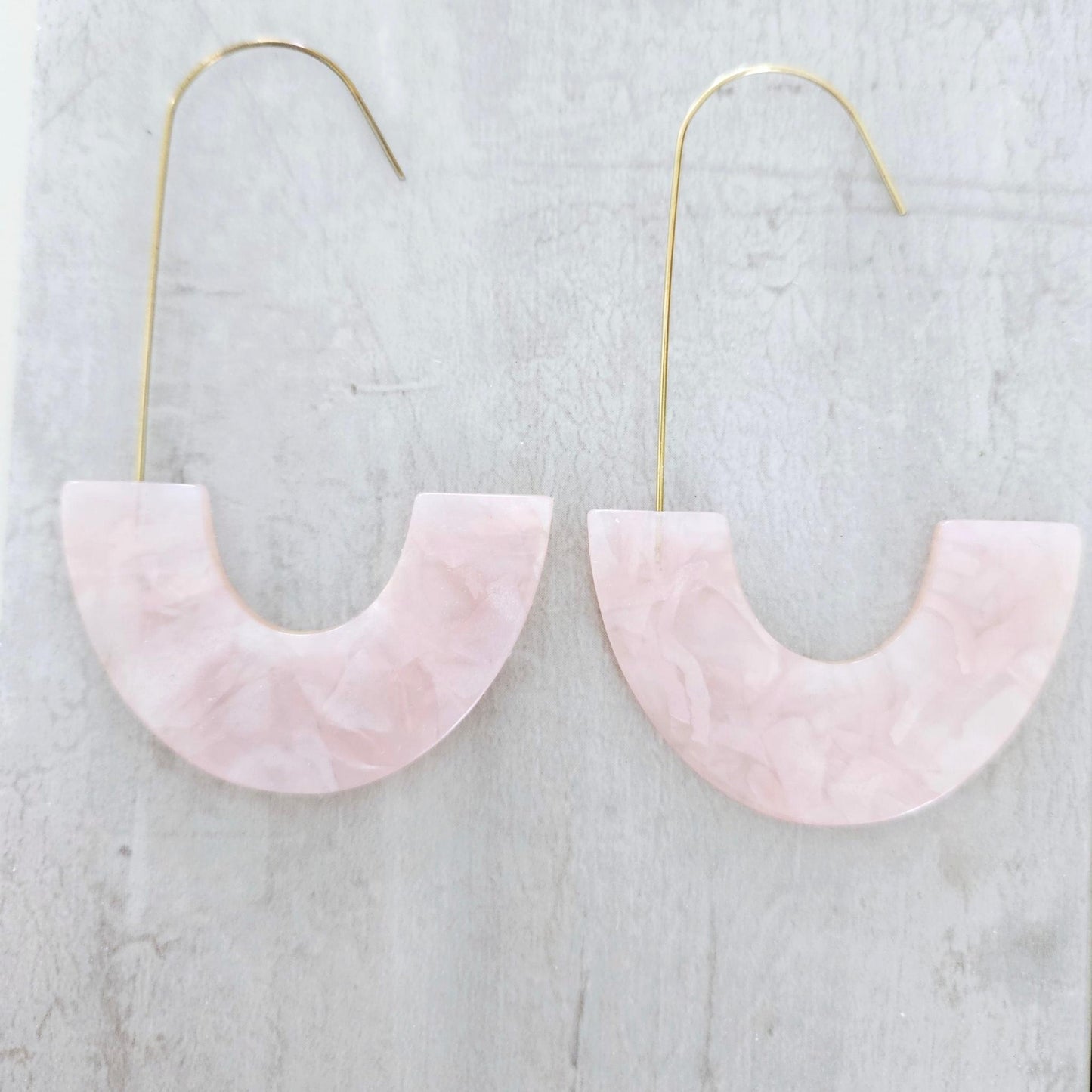 Half Large Moon Hoop Earrings