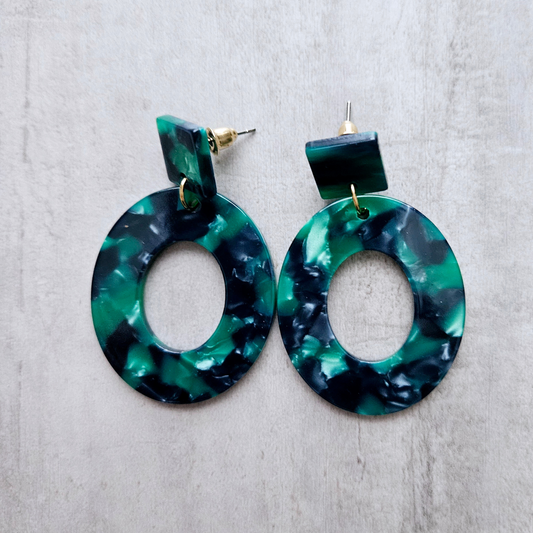 Oval Small Hoop Earrings