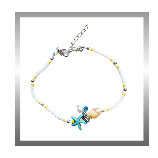 Pearl Charms Accent Anklet Beads