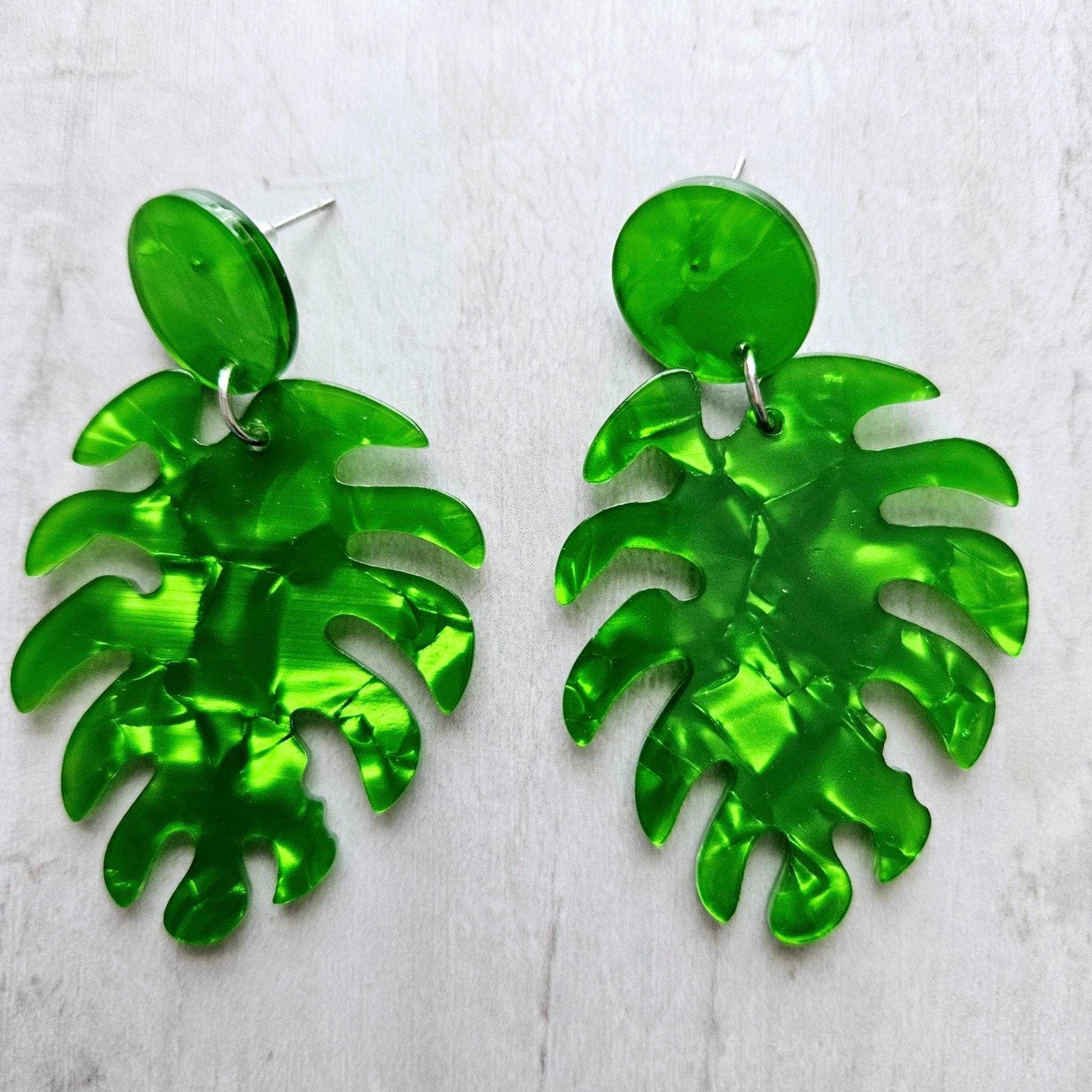 Acrylic Leaves Earrings