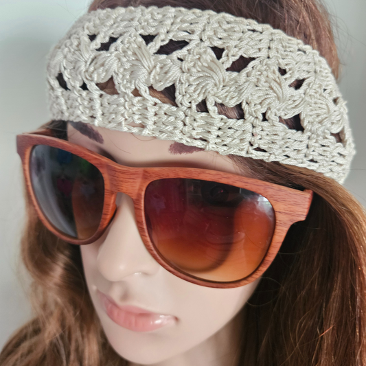 Rita Rosa Shell Wide Crochet Headbands: Coastal Chic
