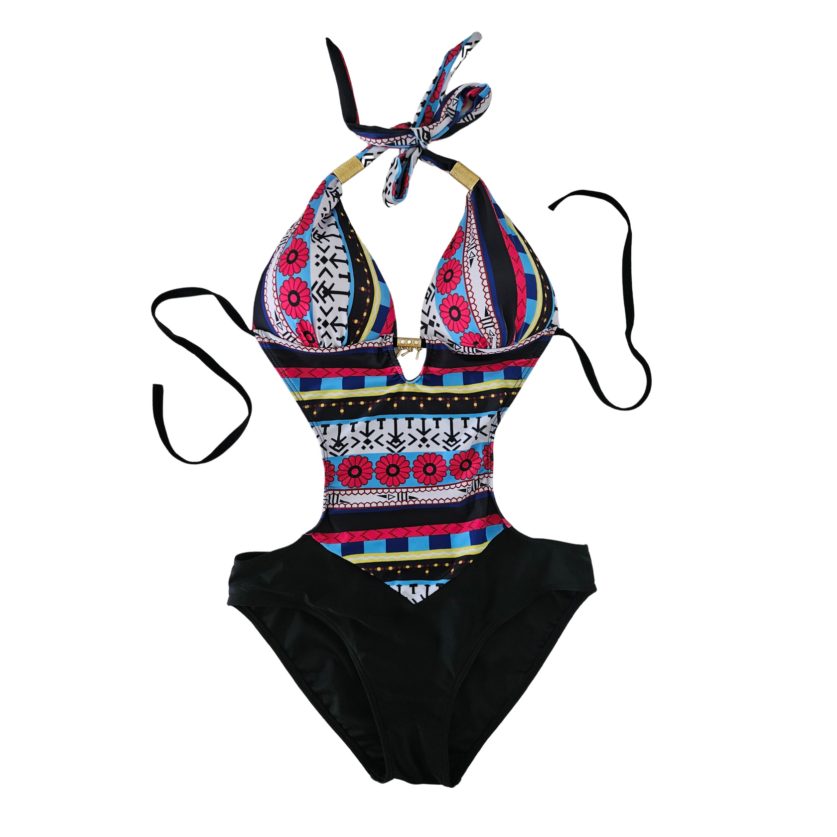 Dry flower Island Monokini (Black)