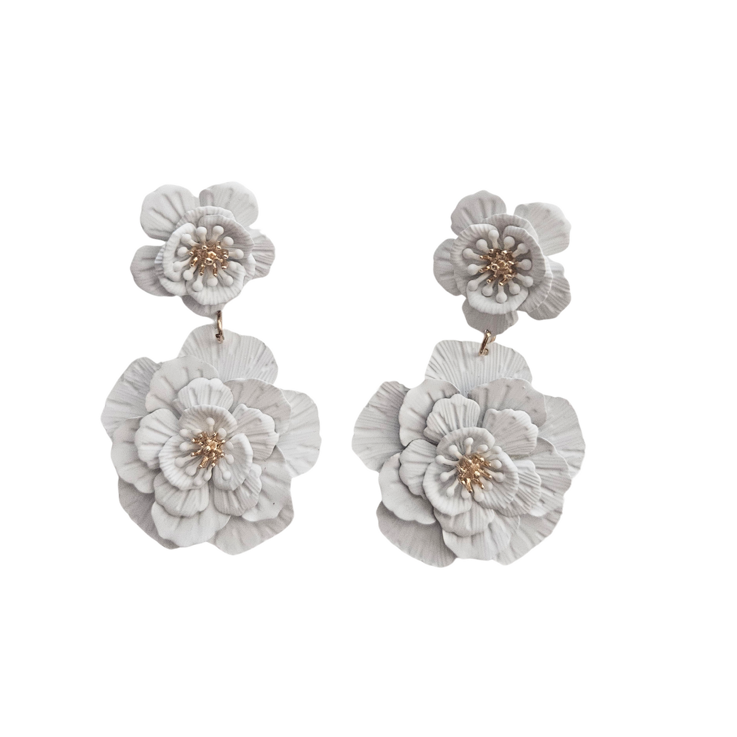 Flower & Leaf Drop Earrings