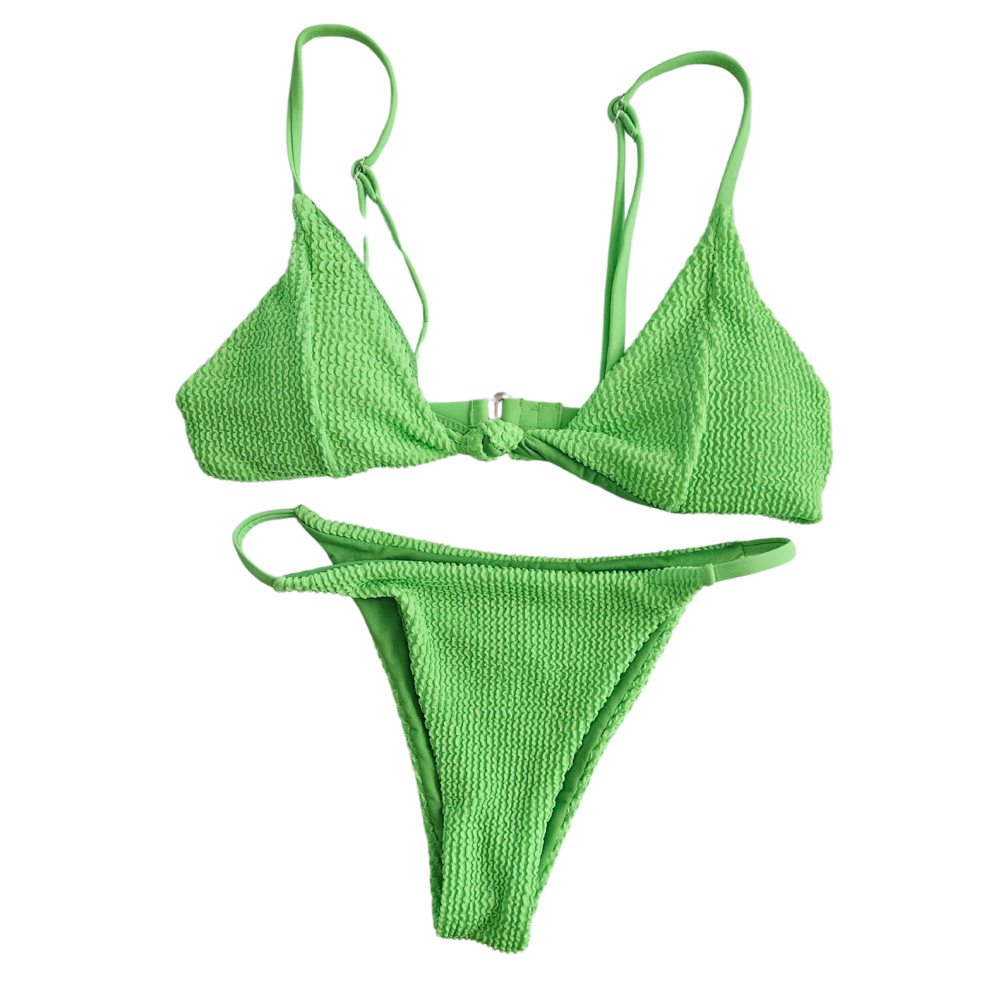 Green Neon Textured Two-Piece Bikini by RitaRosa