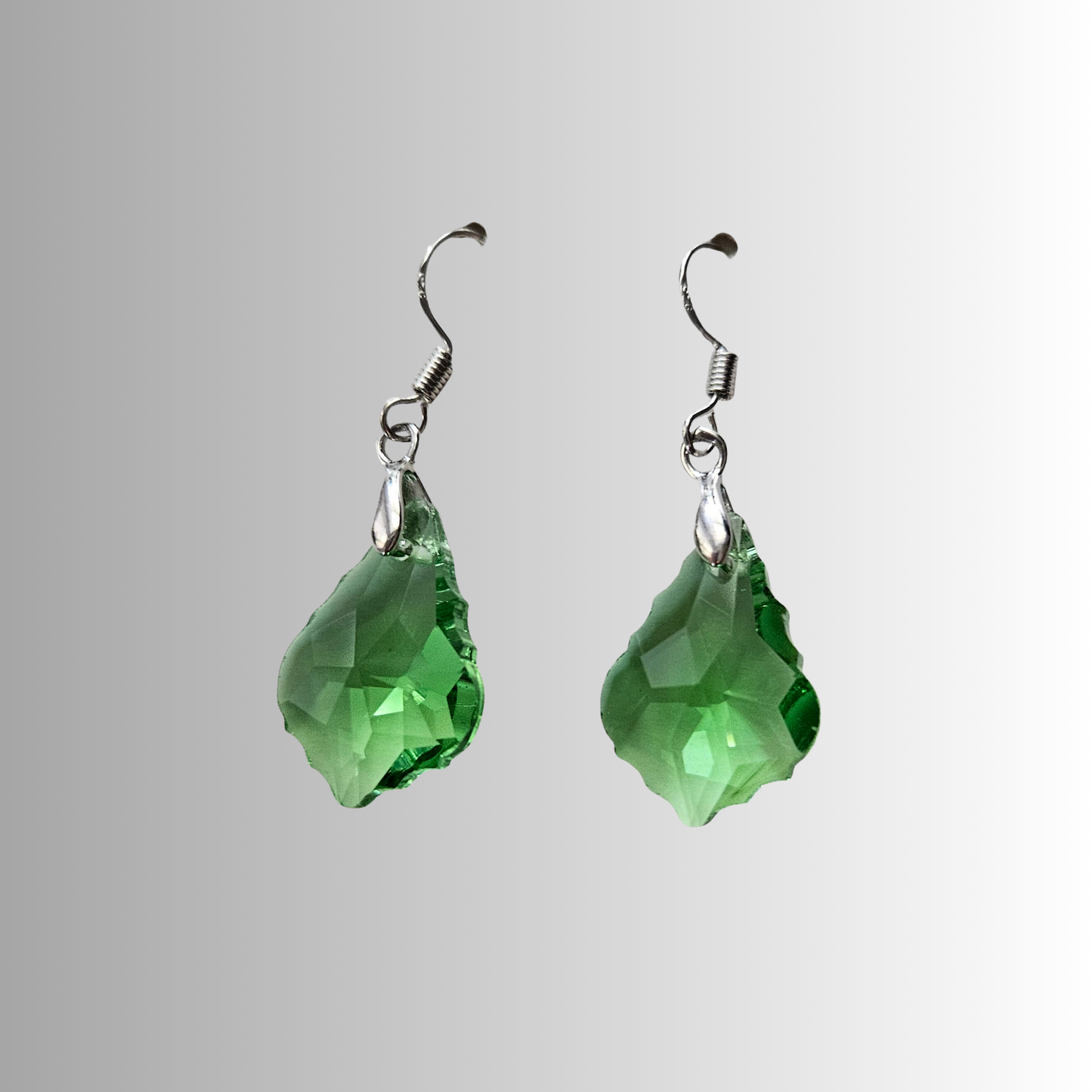 Peridot Green Crystal Elegance Earrings