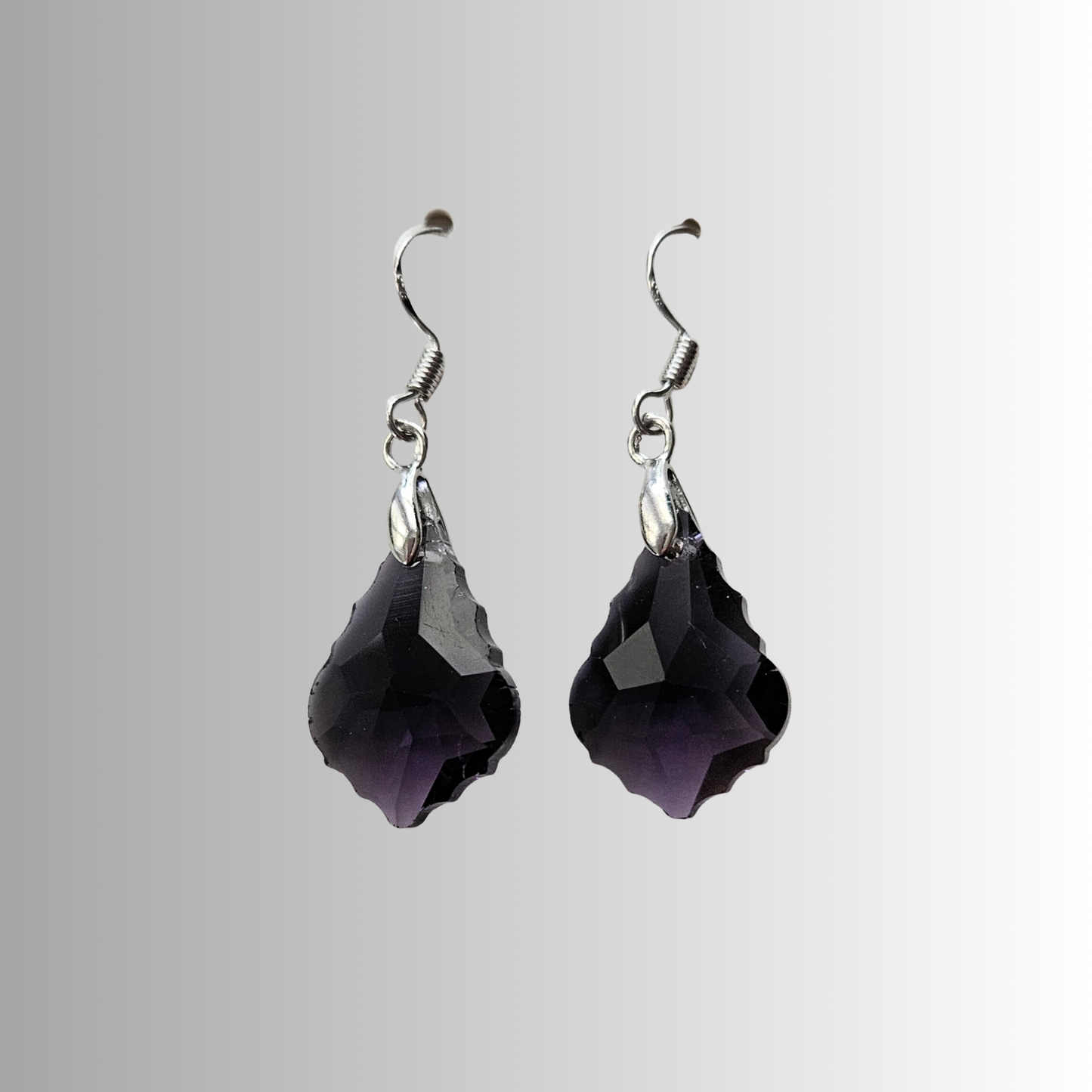 Purple Crystal Elegance Earrings