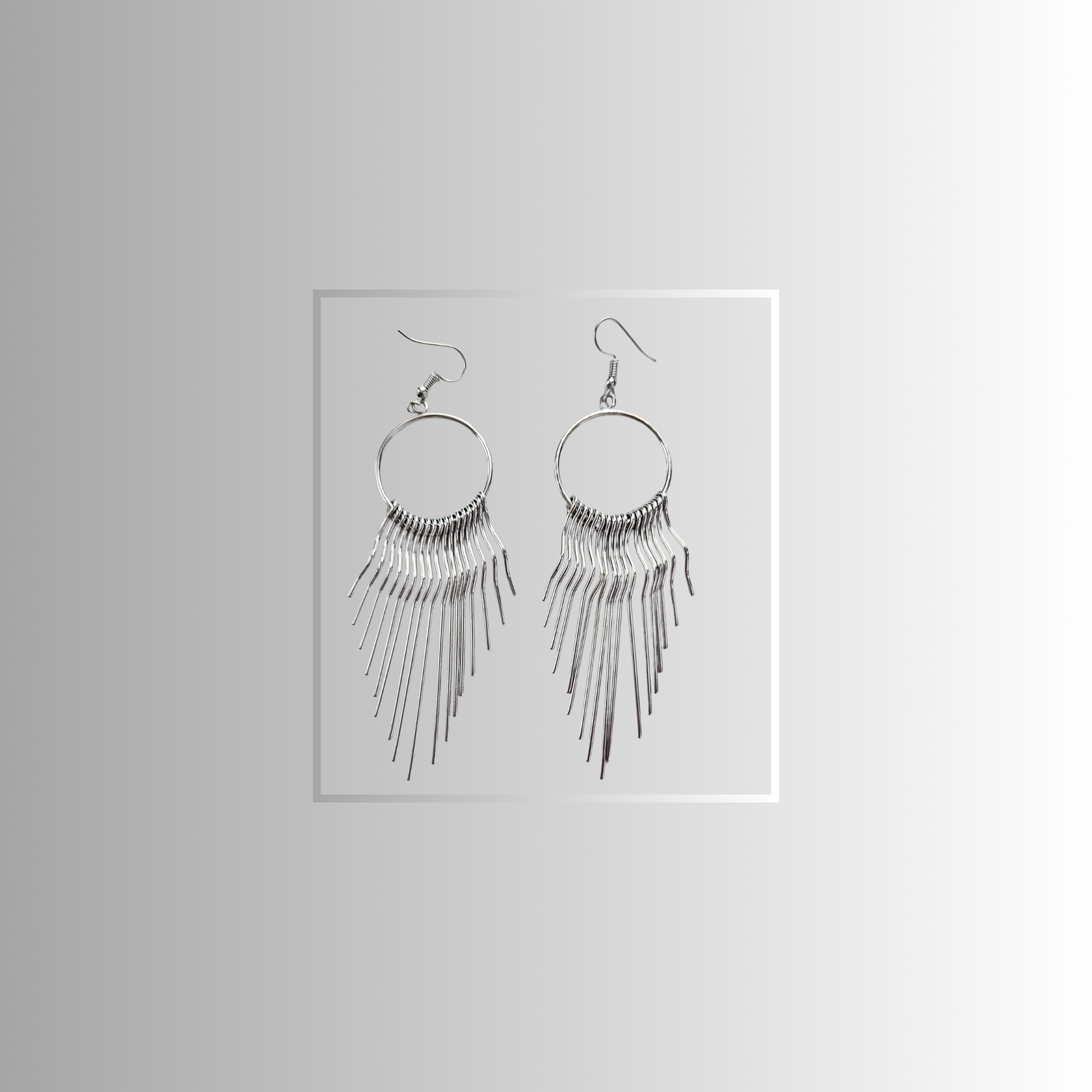 Shrine Silver Statement Earrings - Elegant Beachwear Accessories