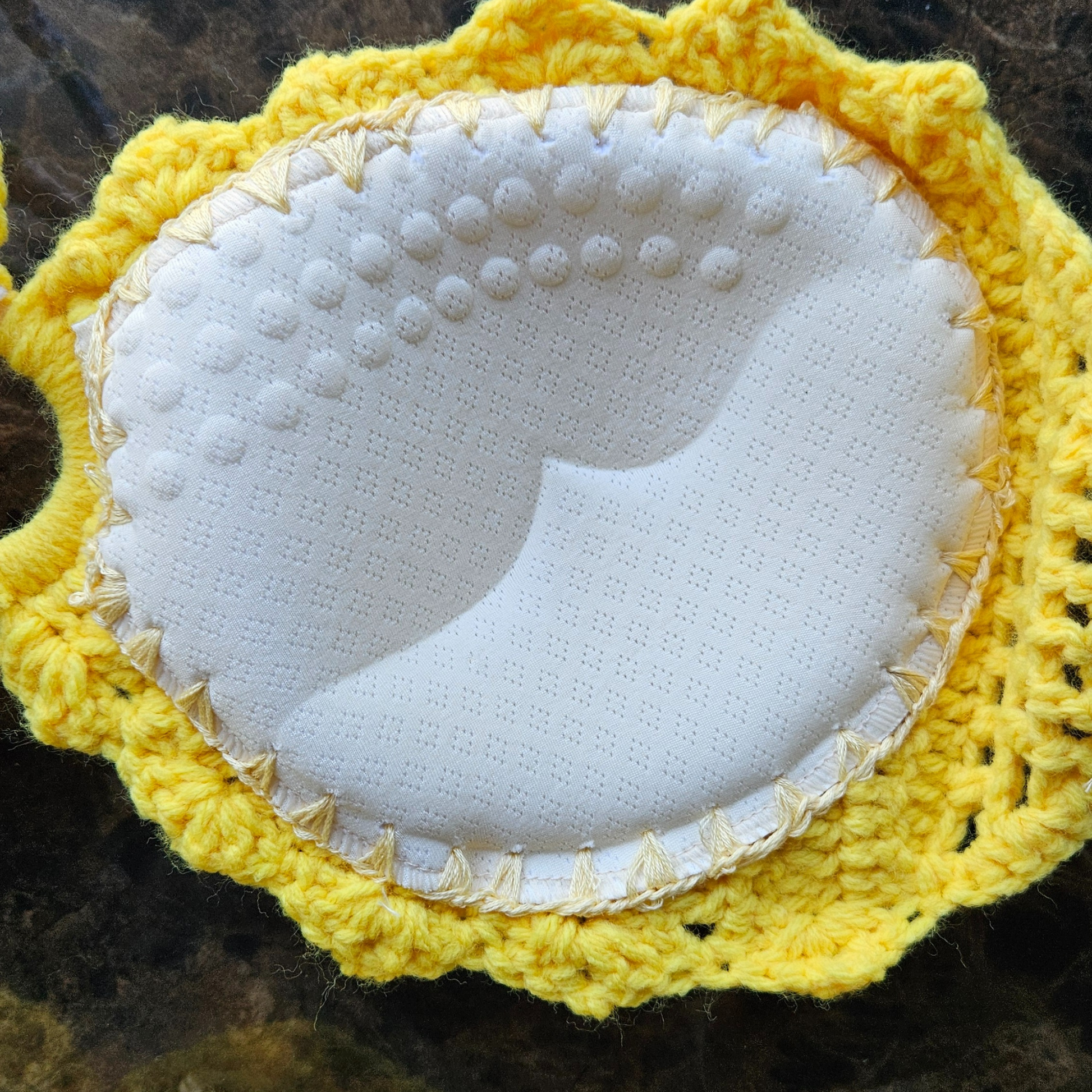 Sunset Yellow Bandeau Crochet Top padded cup