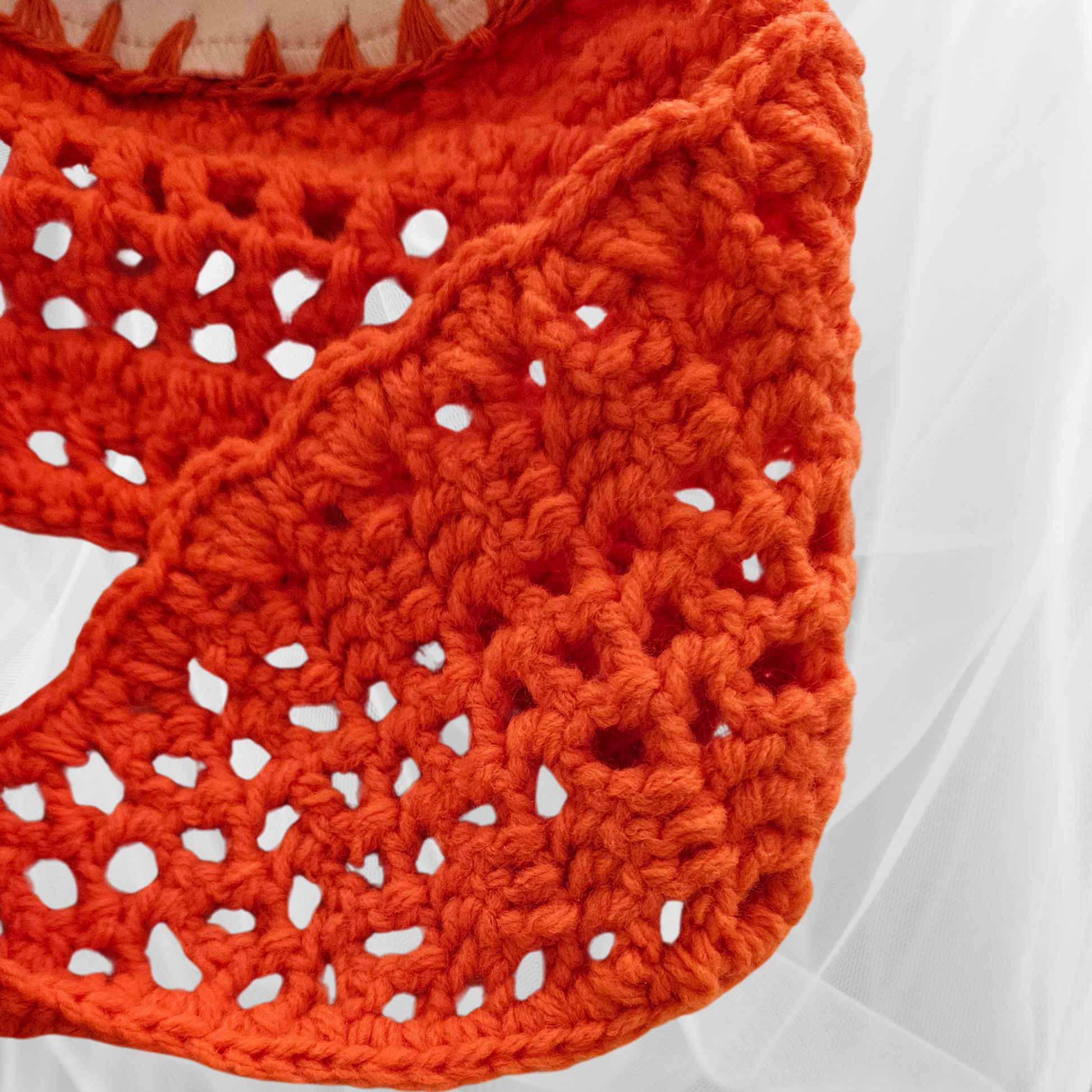 intricate shell stitch crochet detailing