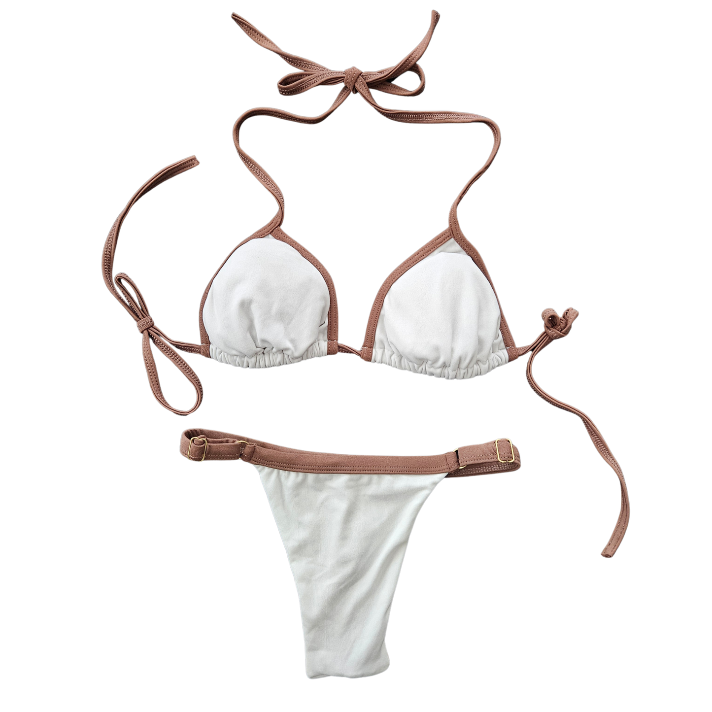 Rita Rosa white and nude Brazilian triangle bikini product image